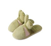 Chaussons chauds, doux et confortables, gardent vos pieds au chaud en hiver. Pantoufles en mousse à mémoire de forme, vert, 37 EU