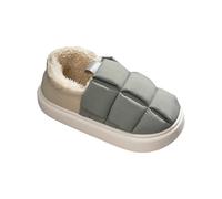 Chaussons Chauds Femmes Hommes Hiver Chaud Peluche Antidérapantes Doux Et Mémoire Foam Pantoufles Chaussures De Maison Gardant Vos Pieds Au Chaud en Hiver 43 Grey