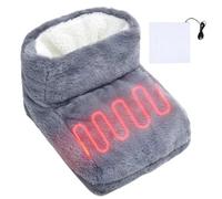 Chaussons chauffants à chauffage rapide lavables pour femme | Coussin chauffant pour pieds - Tendinite d'Achille - Fasciite plantaire - Chauffage électrique en peluche - Hiver