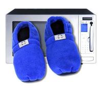Chaussons chauffants au micro ondes bleus taill…