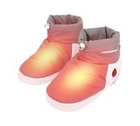 Chaussons chauffants - Chaussures chaudes en coton chauffées | Chaussons chauffants avec poche zippée pour power bank, paire de chauffe-pieds pour dormir dans le froid, les voyages, la maison, le sol