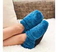 PELUCHO - Chaussons Chauffants - Bien-Être, Chaleur et Douceur - Bouillotte Sèche Micro-Ondable - Grains de Blé et Fleurs de Lavande - Fabriqués en France