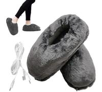 Chaussons Chauffants électriques, Chauffe-Pieds Chauffants Peluche de | Chaussures chauffantes électriques en peluche Pour chauffe-pieds froid hiver maison USB charge peluche chauff