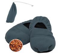 Fishtec Chaussons Chauffants Micro-Ondes Taille 40/44 (Gris, Système Taille Chaussures EU, Adulte, Homme, Numérique (intervalle), Très large, 36, 40)