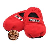 Chaussons Chauffants Micro-Ondes - Graine de Lin - en Polaire Rouge - Taille 38/40