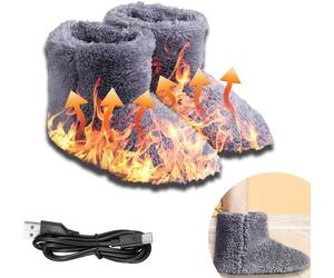 Chaussons chauffants - NOBRAND - Modèle unique - Taille 39-43 - USB caché - Polaire corail