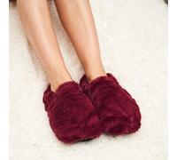 Chaussons chauffants prune