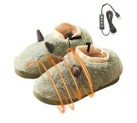 Chaussons chauffants rechargeables, chauffe-pieds rechargeables, bottines chauffantes Pantoufles en peluche chauffées électriques - Chauffe-pieds chauffants, chaussures Fuzzy House pour femmes et