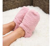 Chaussons chauffants rose paillettes