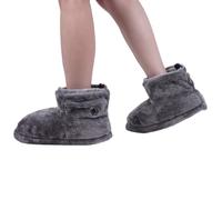 Chaussons chauffants USB - Chaussures chauffe-pieds de 12,2 pouces, bottes chauffantes en peluche Pe | Chaussures d'hiver confortables à cinq niveaux de contrôle de la température pour lire, étudier,