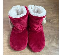 Chaussons Chaussettes Hiver Chaud Pantoufle Intérieure Femmes Mignonnes Home Slippers Warm Plush Homeholde Pantoufle Chaussettes, Rouge,41