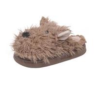 Chaussons Confort Maison pour Femme avec Motif tête de Dessin animé Design footballhead Douceur Automne Hiver Solution idéale pour Relax et détente Domestique (Brown, 39)