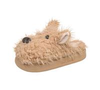 Chaussons Confort Maison pour Femme avec Motif tête de Dessin animé Design footballhead Douceur Automne Hiver Solution idéale pour Relax et détente Domestique (Khaki, 39)