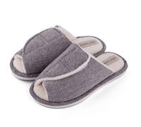 Chaussons Confortable Femme Homme Pantoufles Réglable Bout Ouvert Maison Chaussures Peluche Chaud Antiderapant Mousse à Mémoire Chaussons Intérieur et Extérieur Pour l'arthrite, l'œdème, le diabète