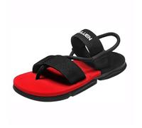 Chaussons Confortables Hallux Valgus, Sandales D'été Antidérapantes pour Homme avec Sangles Croisées Réglables Et Soutien De La Voûte Plantaire Correctrices D'oignons, Tongs Corriger(Red,42 EU)