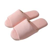 Chaussons confortables pour femmes, bout ouvert, pour une utilisation toute l'année, semelles souples, chaussures d'intérieur silencieuses pour couples, idéales pour la détente et les loisirs (41)