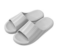 Chaussons Coton Solide Douche Maison Antidérapant Massage Respirant Semelle Souple Pantoufle Séchage Rapide Chaussures Basses Confortable Chaussons Numéro 53, gris, 41 EU