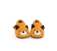 Chaussons cuir chat moutarde Les moustaches 12-18 mois Moulin Roty
