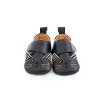 Chaussons cuir chat noir Les moustaches 18-24 mois Moulin Roty