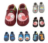 Chaussons Cuir Souple Bébé Chausson Bebe Fille Chausson Cuir Bébé Garcon Chaussures Bébé Premiers Pas Antidérapants 0-6 Mois 6-12 Mois 12-18 Mois 18-24 Mois 2-3 Ans