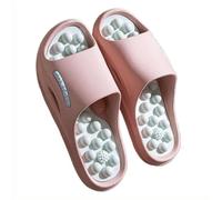Chaussons D'acupression Avec Boule De Massage Femmes Hommes Sandales De Réflexologie Et D'acupuncture Chaussures De Douche Massantes Pour Les Pieds Soulage Les Tensions Nerveuses(Pink,38/39 EU)