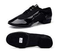 Chaussons Danse Jazz Femme PU Cuir Chaussure de Danse Salsa Latine Ballerine Gymnastique Modern Talons Confort