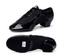 Chaussons Danse Jazz Femme PU Cuir Chaussure de Danse Salsa Latine Ballerine Gymnastique Modern Talons Confort