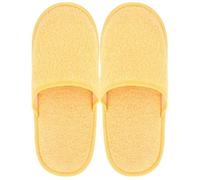Chaussons de bain en éponge PURE Jaune Amarillo - LINNEA - Taille Large (L) du 41 au 43 - Semelle anti-dérapante L