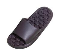 Chaussons de bain en lin super doux - Antidérapants - Doux - Résistants à l'usure - Légers, Noir , 39 EU