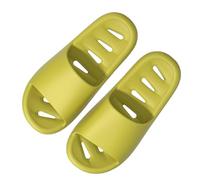 Chaussons de bain pour femme - Nuages avec trous - Séchage rapide - Trous de drainage - Super douces - En mousse à mémoire de forme - Chaussons de douche confortables, vert clair, 39 EU