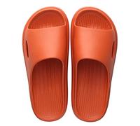 Chaussons de bain pour femme - Original - Légers - Doux - Antidérapants - Pour l'intérieur et l'extérieur - Chaussures de plage - Pantoufles souples et résistantes, Orange, 44/45 EU