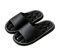 Chaussons de bain pour homme et femme - Ultra doux - Ergonomique - Séchage rapide - Super doux - Antidérapants - En mousse à mémoire de forme - Avec semelle antidérapante, noir b, 41 EU