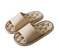 Chaussons de bain pour homme et femme - Ultra doux - Ergonomique - Séchage rapide - Super doux - Antidérapants - En mousse à mémoire de forme - Avec semelle antidérapante, Kaki B., 45 EU