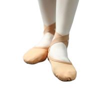 Chaussons De Ballet Fille Femmes Professionnel Plein Tissu élastique Plusieurs façons de Porter Exercice Chaussure Danse Chaussures Ballet(Camel,36)