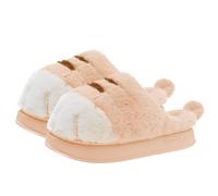 Chaussons de chat de dessin animé, pantoufles de chat pour femmes - Pantoufles en peluche drôles avec de chat de dessin animé | Chaussons chauds respirants et légers pour la salle à manger, rose, 36