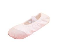 Chaussons de Gym Enfant Semelle Extra Souple Cuir avec Élastiques pour Enfilage Facile Cours Danse Entraînement Ballet