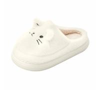 Chaussons de Maison Chaussons d'hiver confortables pour couple avec adorables imprimés de chats,doublés polaire,pour intérieur et extérieur,confortables,doux et chauds,semelles chaussures maison