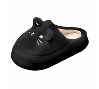 Chaussons de Maison Chaussons d'hiver confortables pour couple avec adorables imprimés de chats,doublés polaire,pour intérieur et extérieur,confortables,doux et chauds,semelles chaussures maison