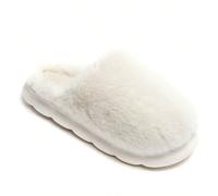 Chaussons de maison mignons en couleur unie et en peluche, hiver Découvrez le confort absolu avec ces chaussons fourrés pour femme. Des instants de cocooning. Leur semelle épaisse est antidérapante et