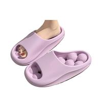 Chaussons De Massage Fuite EVA Massage femmes salle de bain pantoufles salon chaussures maison intérieur hommes tongs pantoufle(Purple,36-37)