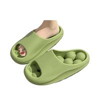 Chaussons De Massage Fuite EVA Massage femmes salle de bain pantoufles salon chaussures maison intérieur hommes tongs pantoufle(Green,40-41)
