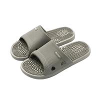 Chaussons De Massage Pantoufles de Massage des pieds, diapositives souples décontractées, bain antidérapant, soulagement, concis, plage, chaussures plates for la maison(Grey,42-43)