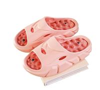 Chaussons De Massage Pantoufles de Massage d'été for femmes, sandales d'intérieur et d'extérieur, chaussures plage décontractées, tongs à semelle souple(Pink,40)