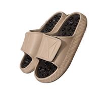 Chaussons De Massage Pantoufles de Massage d'été for hommes, sandales d'intérieur et d'extérieur, chaussures plage décontractées, tongs à semelle souple(Khaki,43)