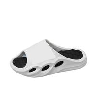 Chaussons De Massage Pantoufles de Massage for hommes, sandales d'intérieur/extérieur, tongs plage à semelle épaisse, diapositives d'été antidérapantes for douche(WHITE,43-44)