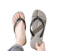 Chaussons De Massage Pantoufles de Massage hommes tongs grande taille diapositives décontractées plage antidérapante for Chanclas Hombre(GRAY,41)