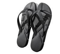 Chaussons De Massage Pantoufles de Massage hommes tongs grande taille diapositives décontractées plage antidérapante for Chanclas Hombre(Black,40)