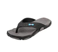 Chaussons De Massage Pantoufles d'été de grande taille for hommes, tongs d'extérieur fraîches et antidérapantes, sandales respirantes à semelles épaisses(Grey,41)