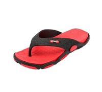 Chaussons De Massage Pantoufles d'été de grande taille for hommes, tongs d'extérieur fraîches et antidérapantes, sandales respirantes à semelles épaisses(Red,41)