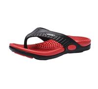 Chaussons De Massage Tongs de Massage for hommes, pantoufles EVA, chaussures plage respirantes, sandales, grande taille(Red,40)